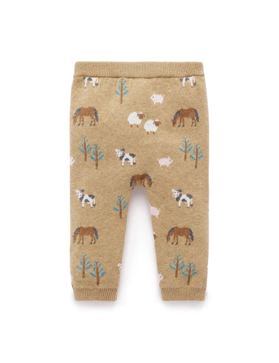 Purebaby - Farm Jacquard Leggings Leggings Purebaby 