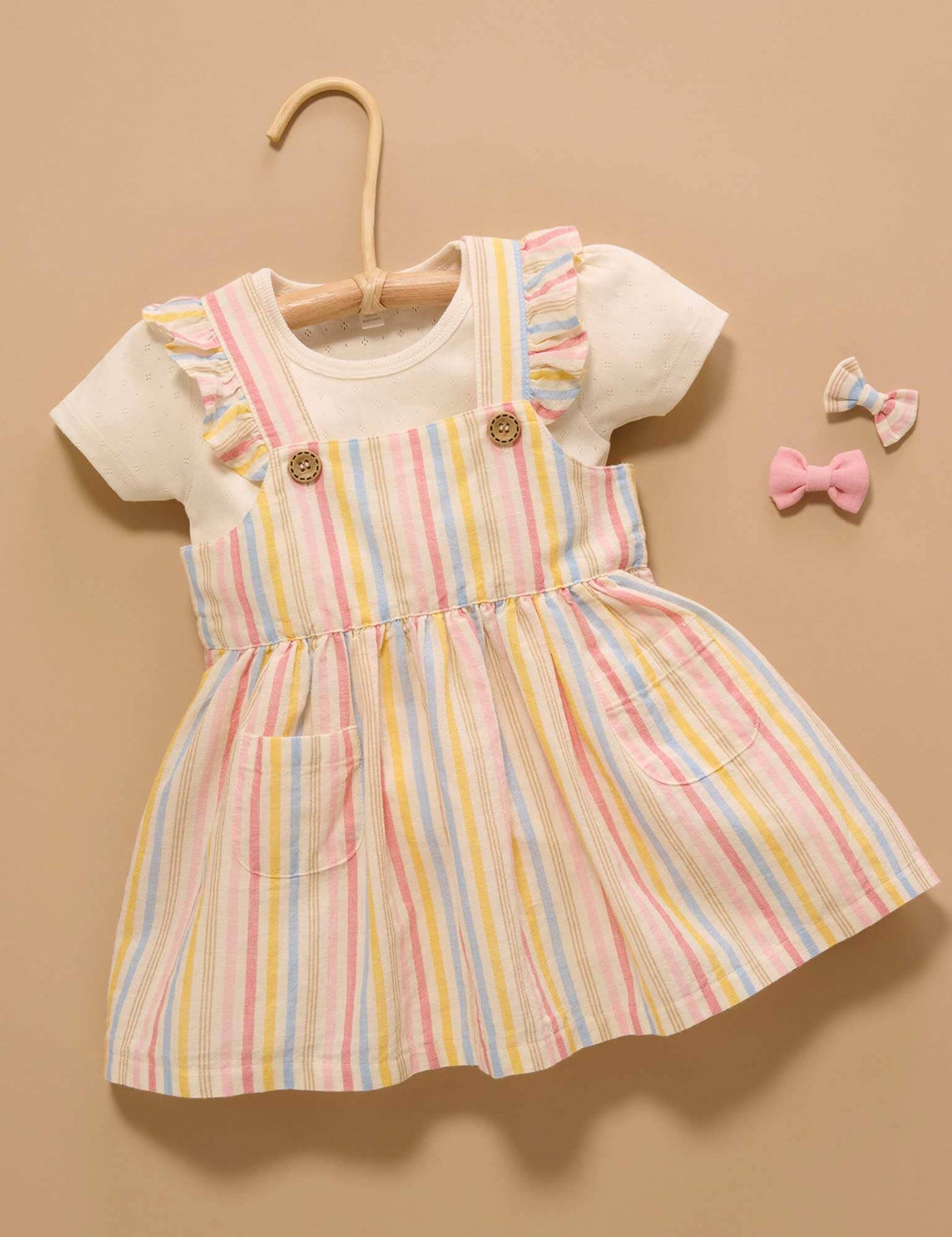 Purebaby - Fiesta Stripe Pinnie Sleeveless Dress Purebaby 
