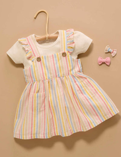 Purebaby - Fiesta Stripe Pinnie Sleeveless Dress Purebaby 