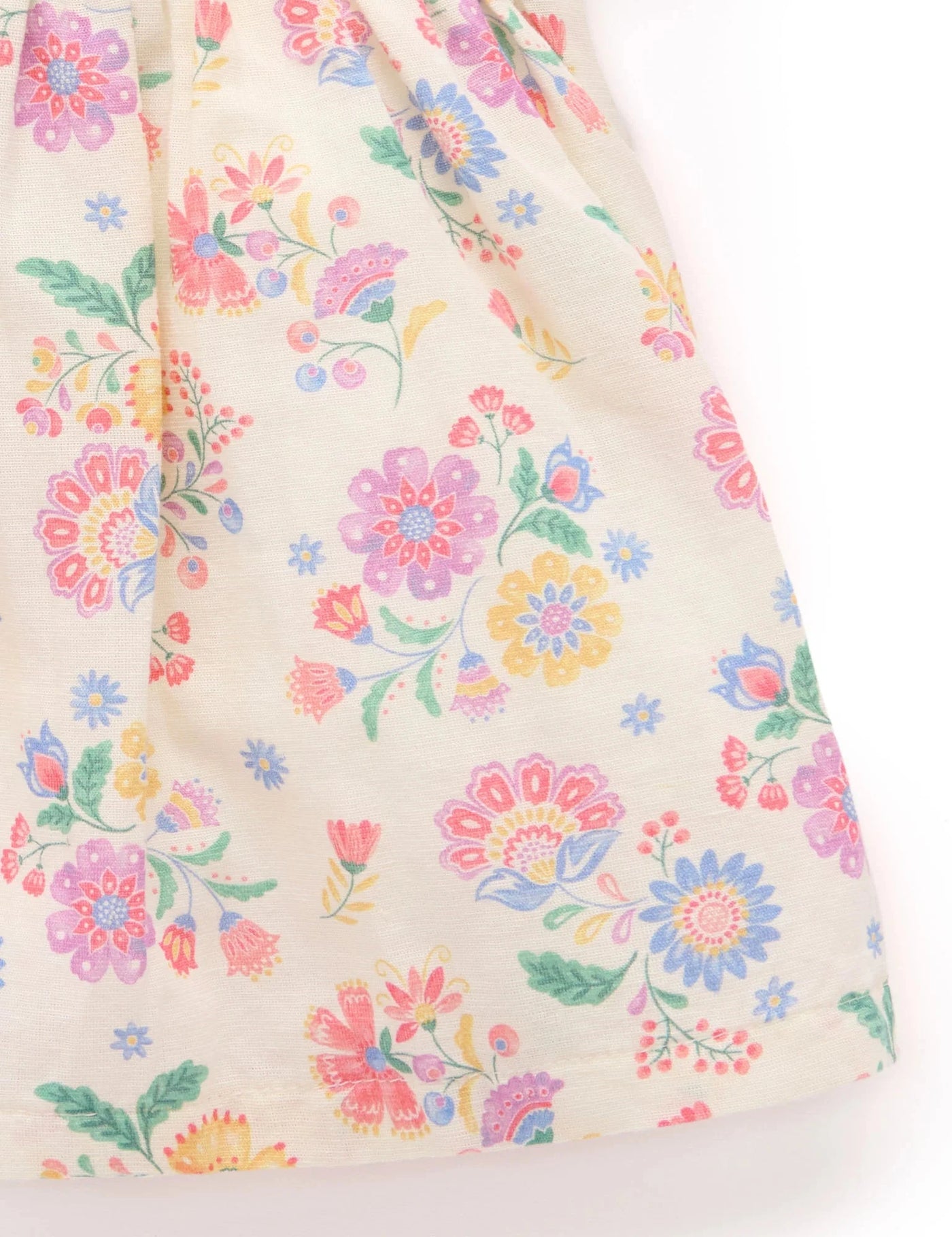 Purebaby - Floral Linen Blend Dress Short Sleeve Dress Purebaby 