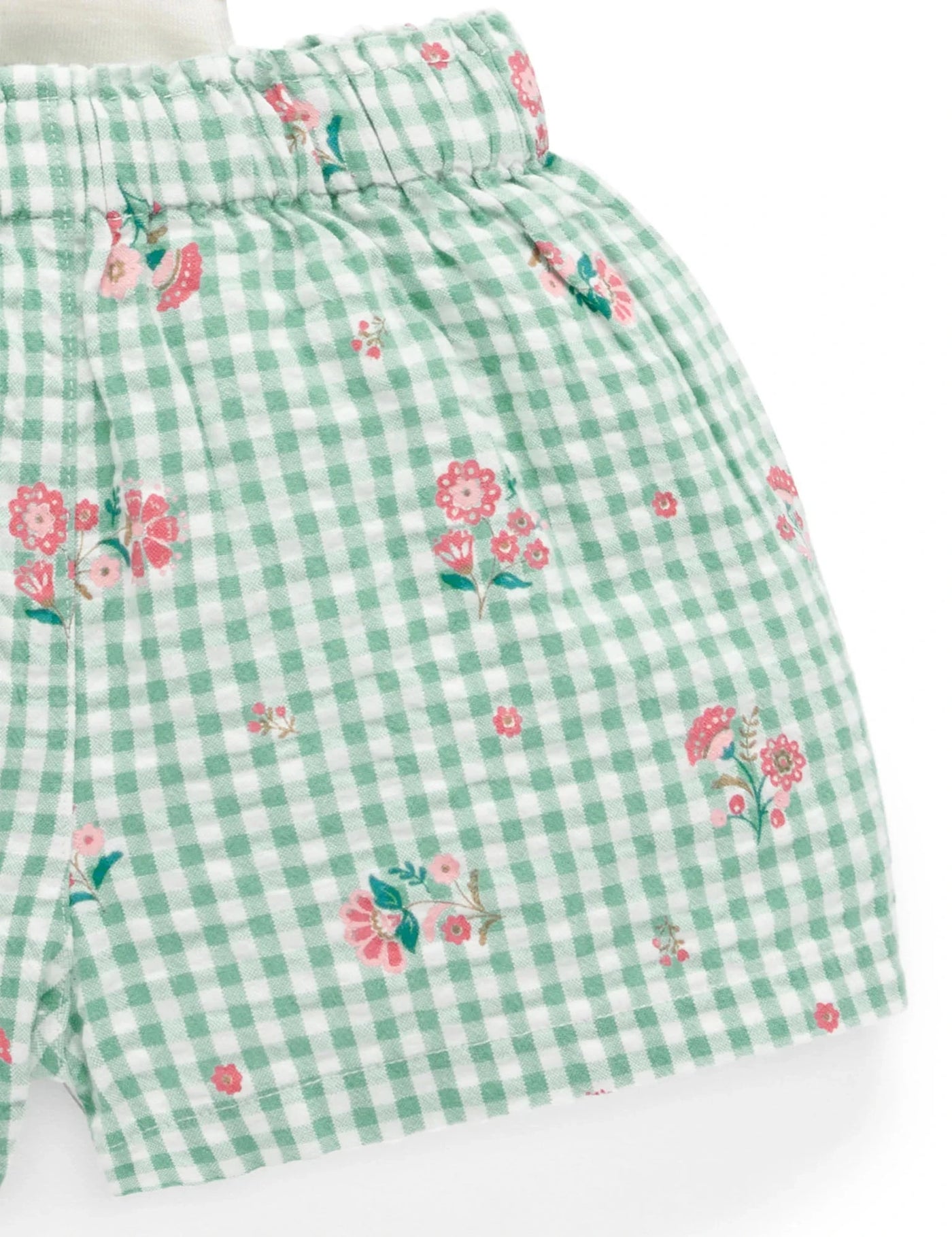 Purebaby - Frida Gingham Floral Set Matching Set Purebaby 