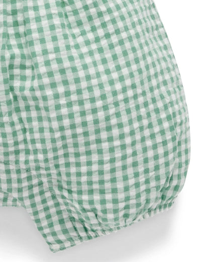 Purebaby - Frida Gingham Romper Romper Purebaby 
