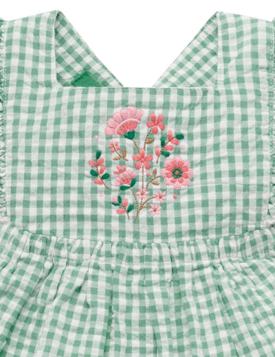 Purebaby - Frida Gingham Romper Romper Purebaby 