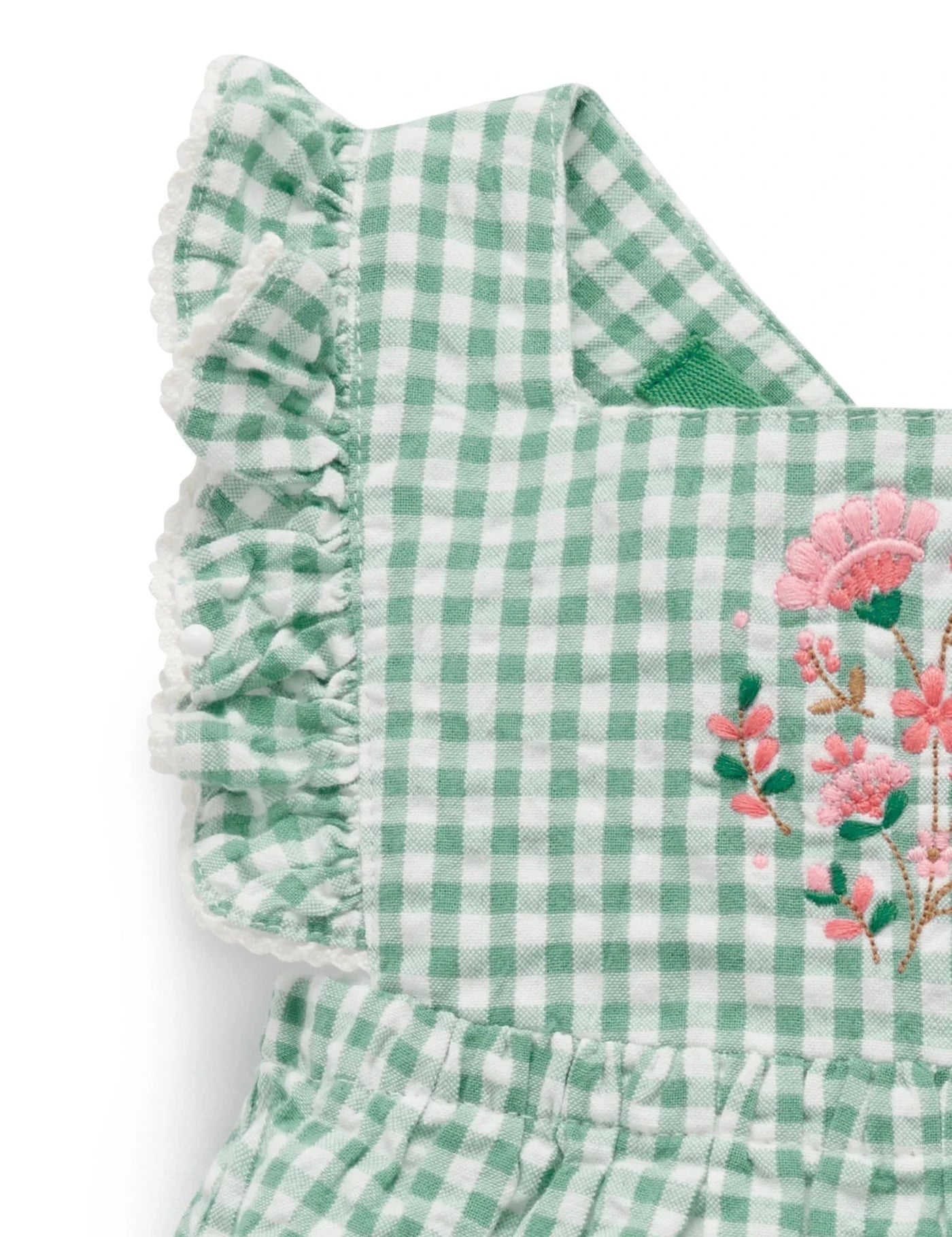Purebaby - Frida Gingham Romper Romper Purebaby 