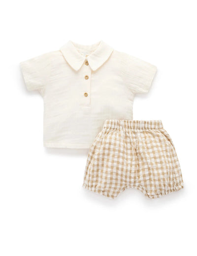 Purebaby - Gingham Set Matching Set Purebaby 