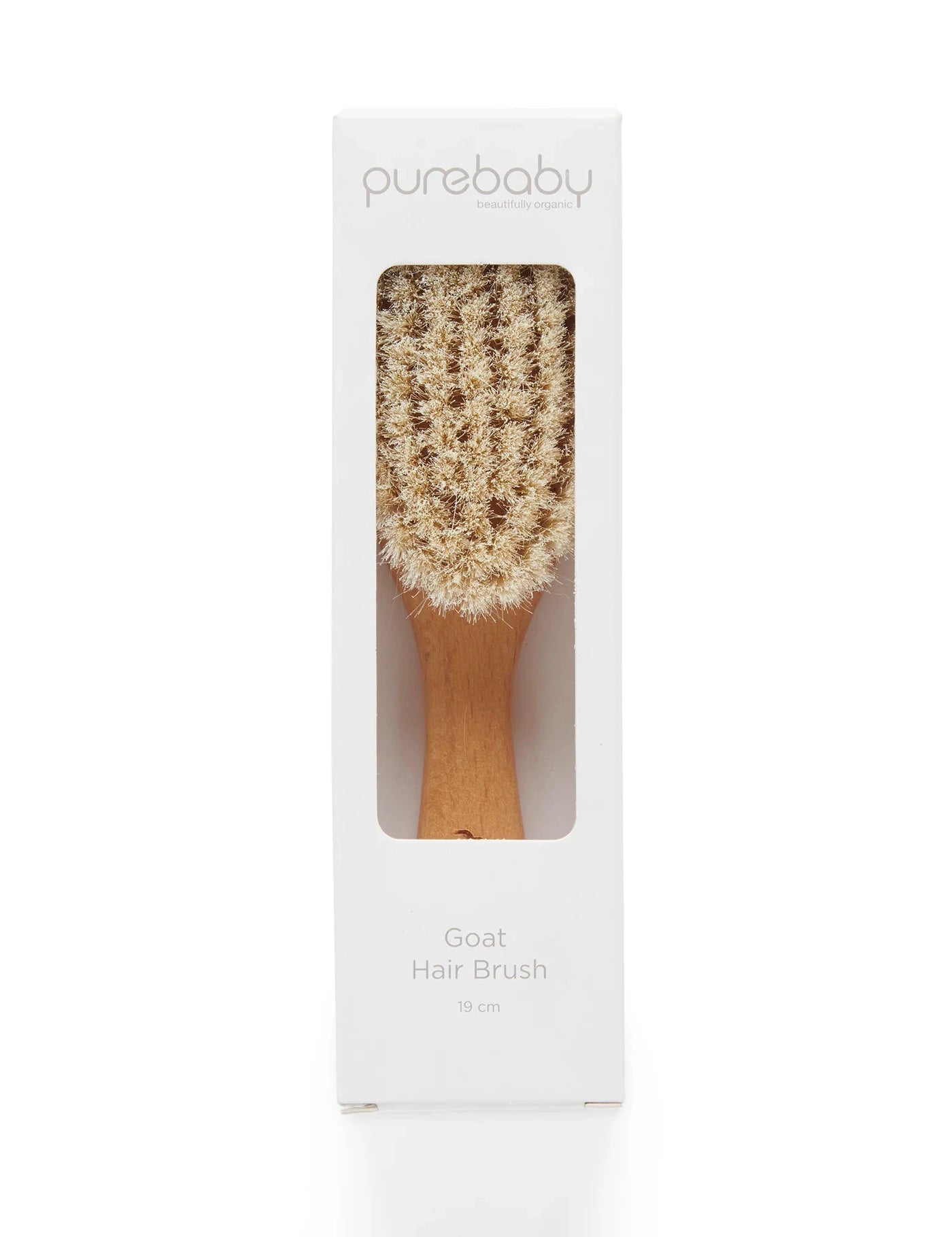 Purebaby - Goat Hair Brush W Box - Natural Hair Brush Purebaby 