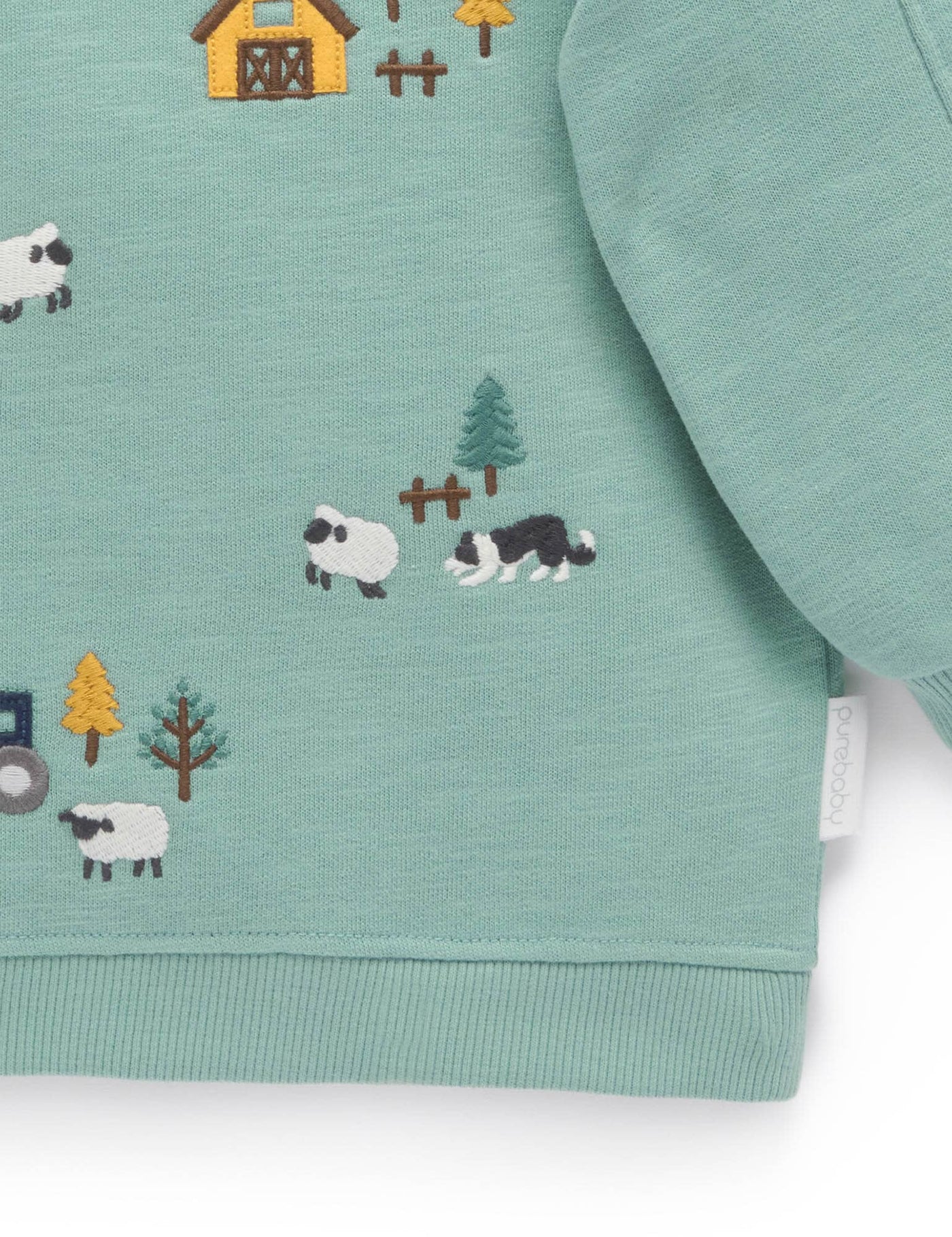 Purebaby - Hearding Sheep Windcheater | Pea Green Jumper Purebaby 