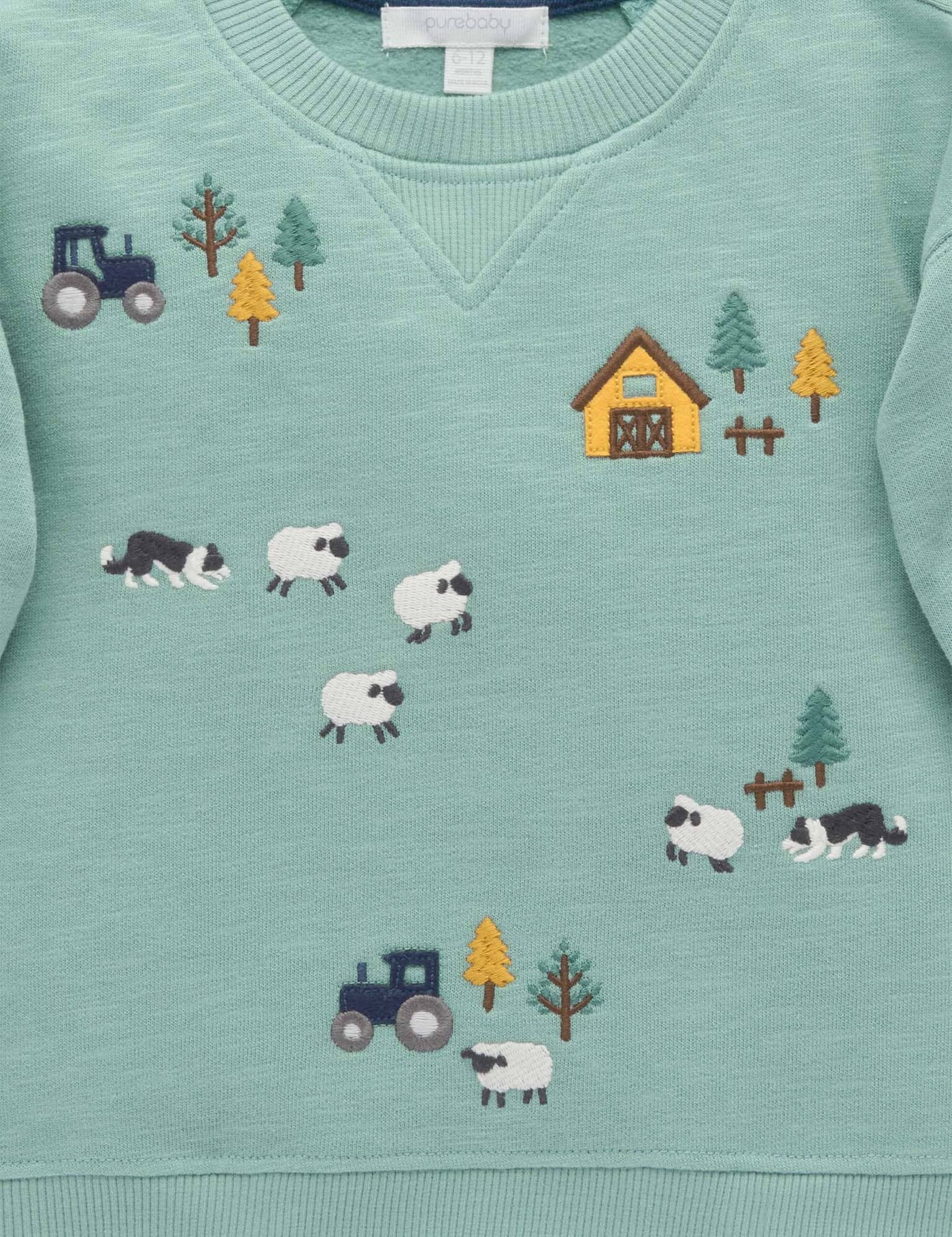 Purebaby - Hearding Sheep Windcheater | Pea Green Jumper Purebaby 