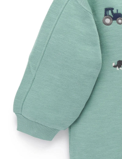 Purebaby - Hearding Sheep Windcheater | Pea Green Jumper Purebaby 