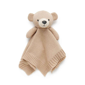 Purebaby - Knitted Bear Comforter | Camel