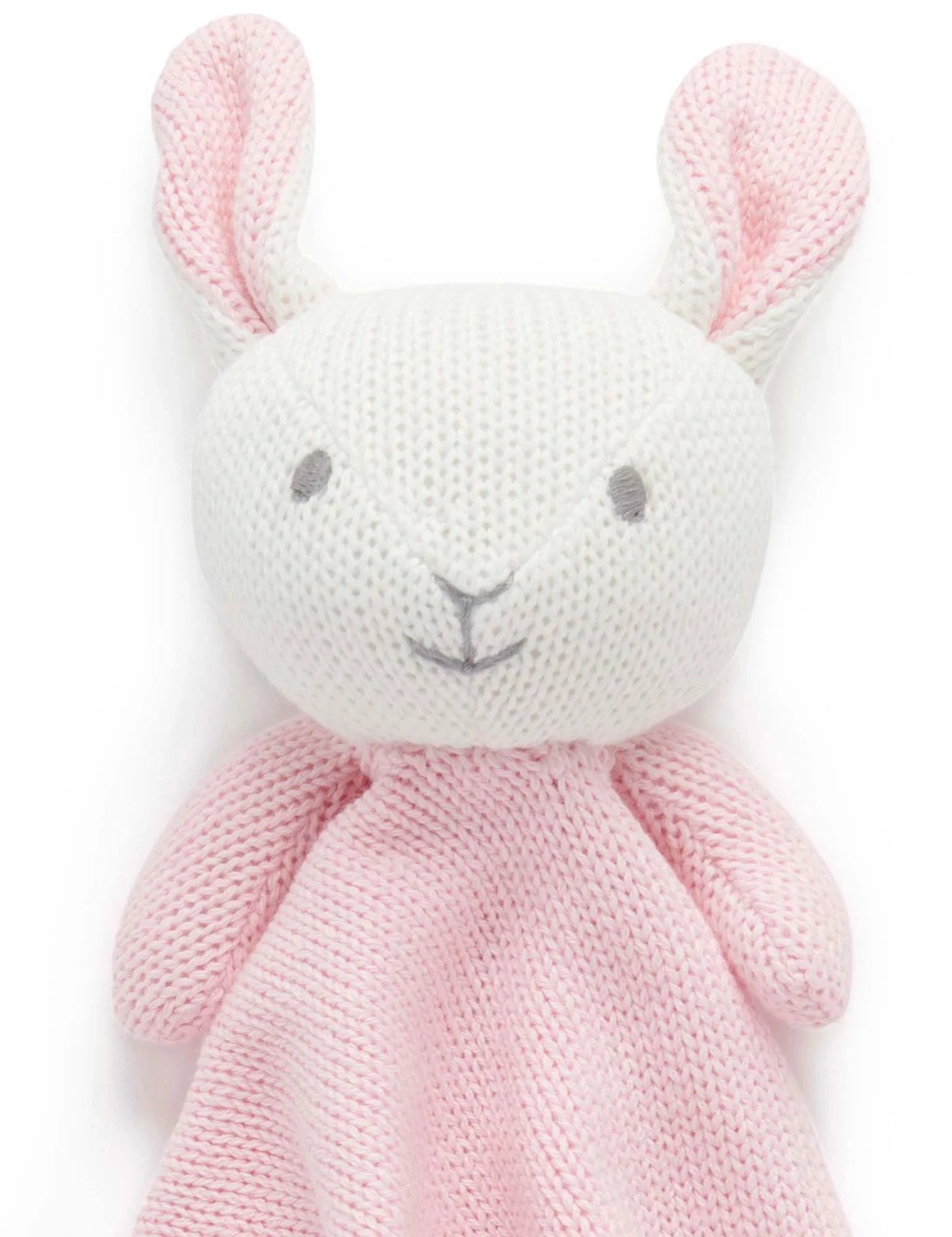 Purebaby - Knitted Bunny Comforter - Pink Comforter Purebaby 