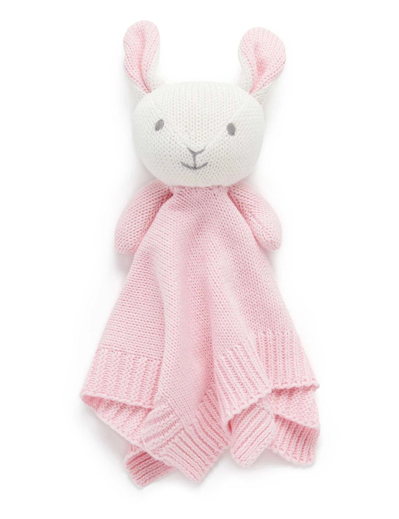 Purebaby - Knitted Bunny Comforter - Pink Comforter Purebaby 