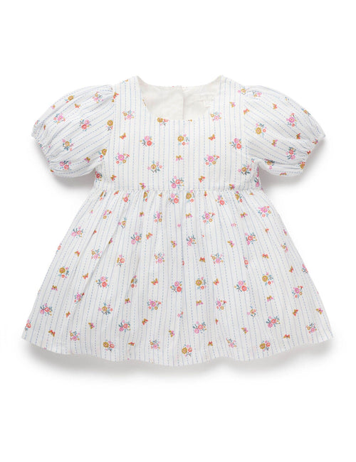 Purebaby - Linen Blend Dress | Butterfly Stripe