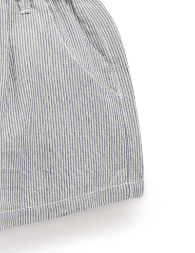 Purebaby - Linen Blend Short | Slub Stripe Shorts Purebaby 