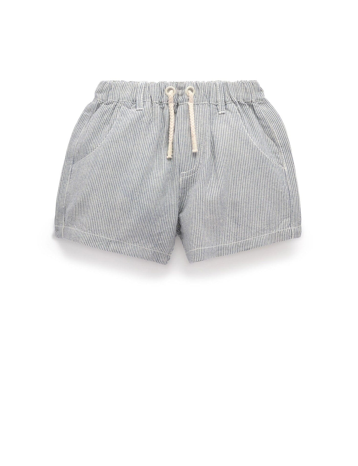 Purebaby - Linen Blend Short | Slub Stripe Shorts Purebaby 