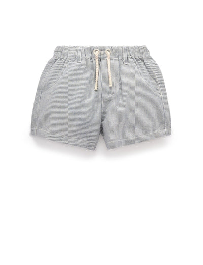 Purebaby - Linen Blend Short | Slub Stripe Shorts Purebaby 