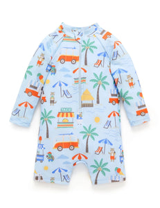 Purebaby - Long Sleeve Rashie Sunsuit | Cancun