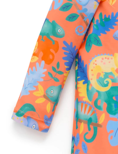 Purebaby - Long Sleeve Rashie Sunsuit | Fiesta Chameleon One-Piece Swimsuit Purebaby 