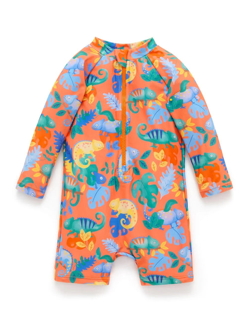 Purebaby - Long Sleeve Rashie Sunsuit | Fiesta Chameleon