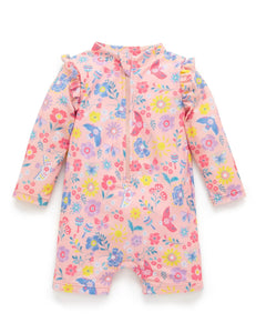 Purebaby - Long Sleeve Rashie Sunsuit | Pajaro Bird