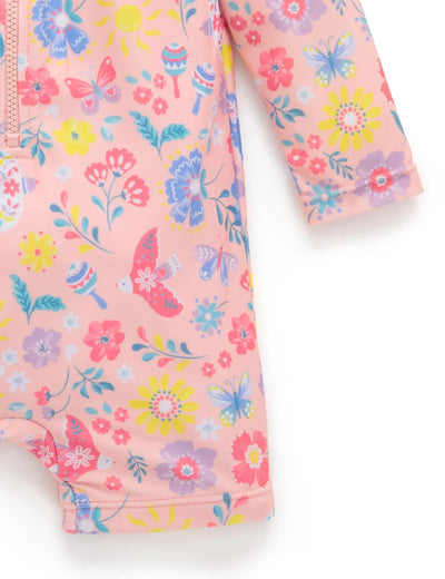 Purebaby - Long Sleeve Rashie Sunsuit | Pajaro Bird One-Piece Swimsuit Purebaby 