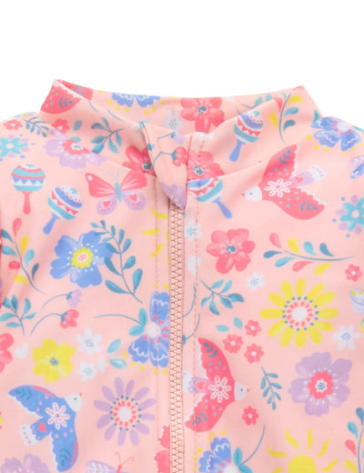 Purebaby - Long Sleeve Rashie Sunsuit | Pajaro Bird One-Piece Swimsuit Purebaby 