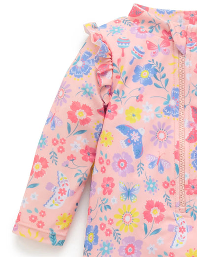 Purebaby - Long Sleeve Rashie Sunsuit | Pajaro Bird One-Piece Swimsuit Purebaby 
