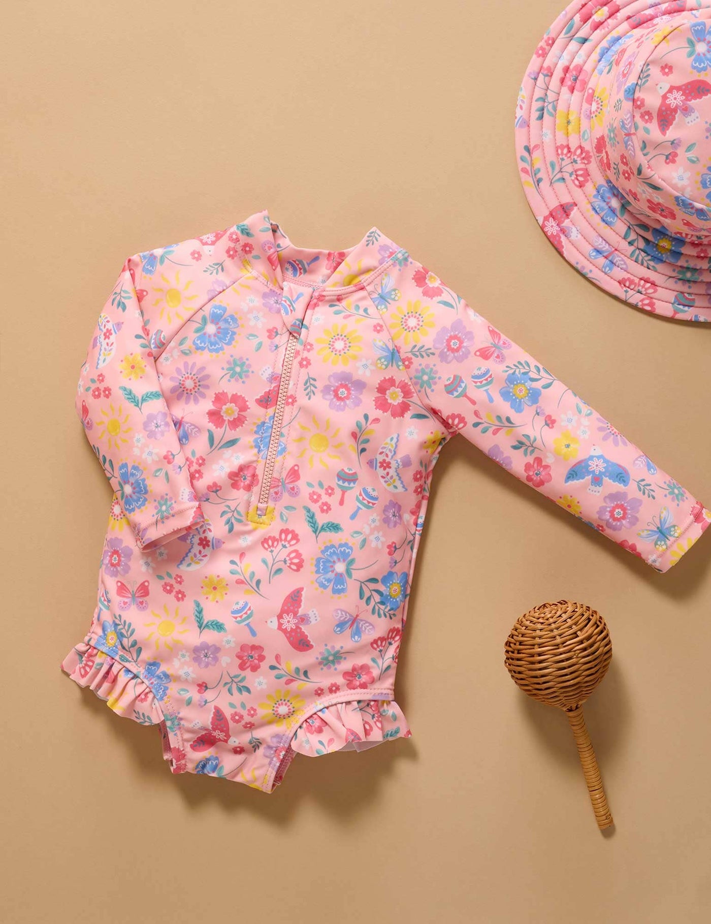Purebaby - Long Sleeve Swimsuit | Pajaro Bird One-Piece Swimsuit Purebaby 