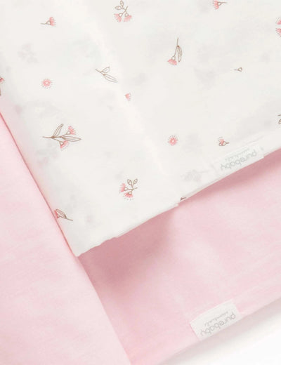 Purebaby - Muslin Wrap 2 Pack | Blossom Muslin Wrap Purebaby 