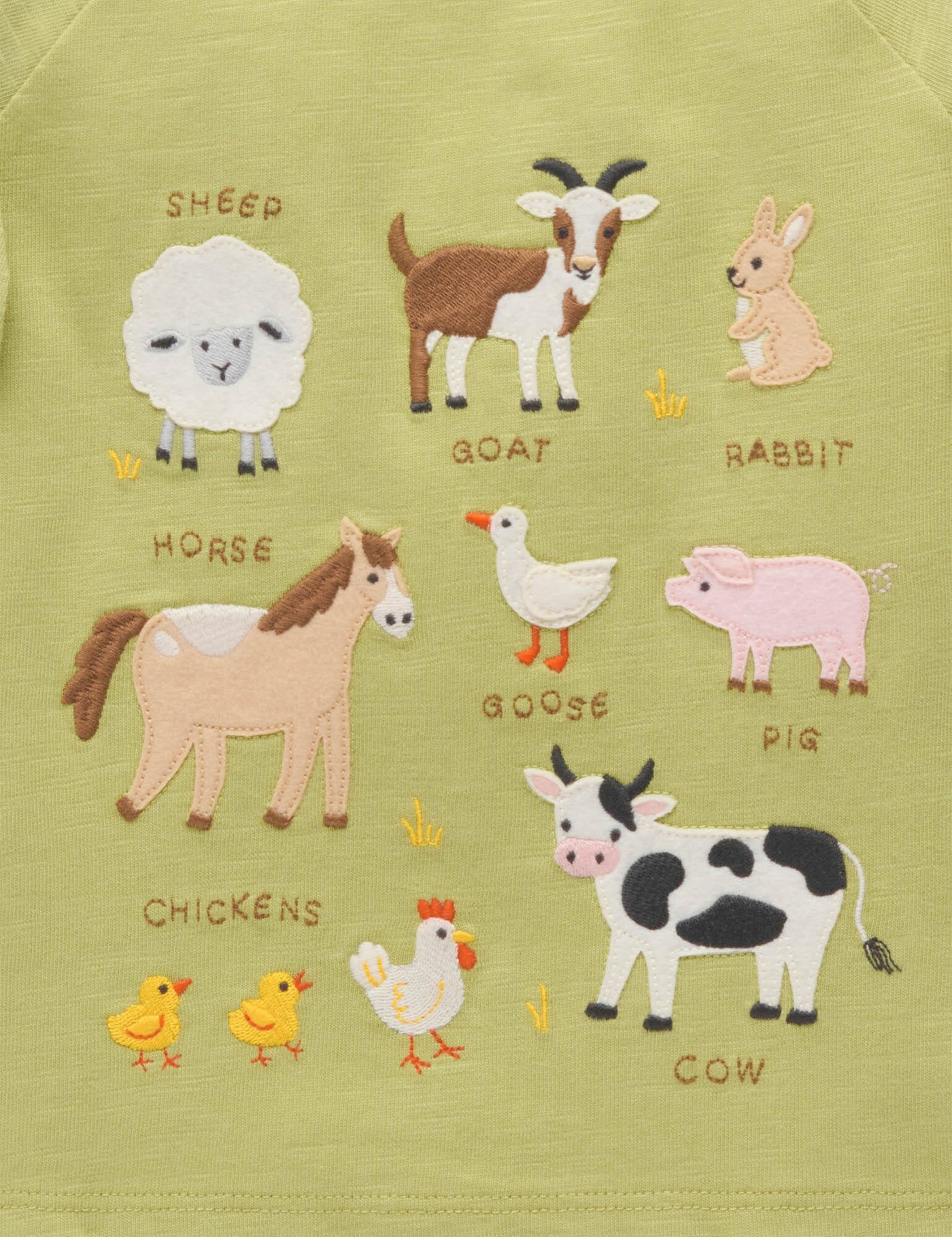 Purebaby - On The Farm Long Sleeve Tee | Celery Long Sleeve T-Shirt Purebaby 