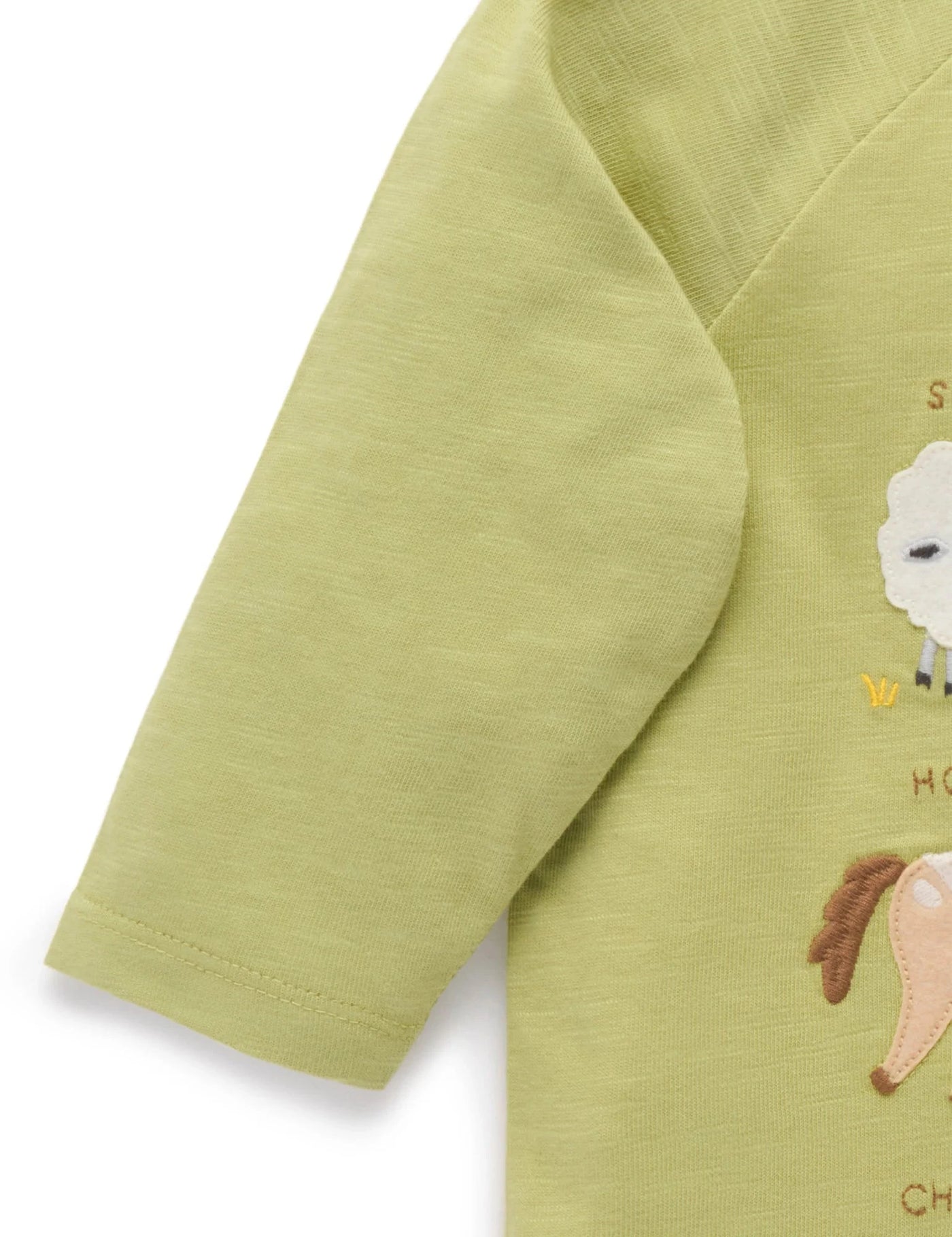 Purebaby - On The Farm Long Sleeve Tee | Celery Long Sleeve T-Shirt Purebaby 