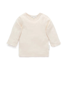 Purebaby - Pointelle Rib Layering Top | Cloud