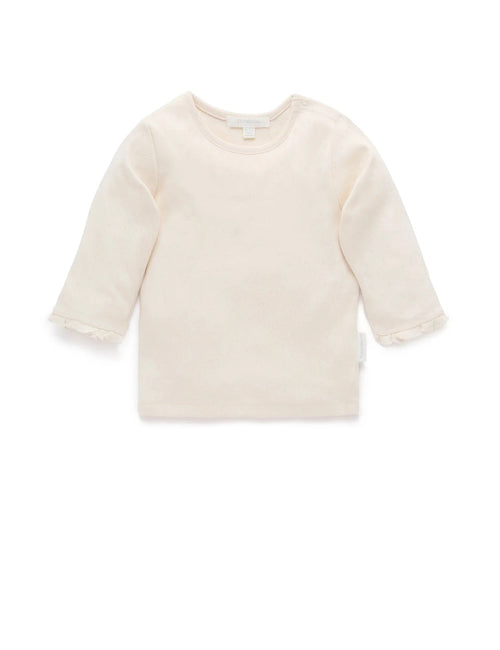 Purebaby - Pointelle Rib Layering Top | Cloud