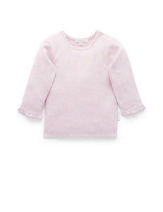 Purebaby - Pointelle Rib Layering Top | Primrose Melange