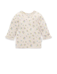 Purebaby - Pointelle Rib Layering Top | Strawberry Blossom