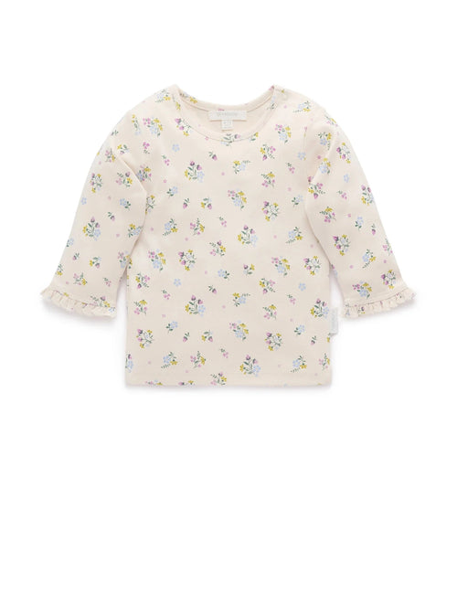 Purebaby - Pointelle Rib Layering Top | Strawberry Blossom