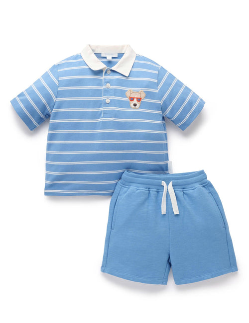 Purebaby - Polo Set | Sports Stripe