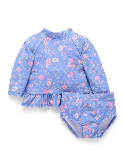 Purebaby - Printed Long Sleeve Rashie Set | Summer Peony