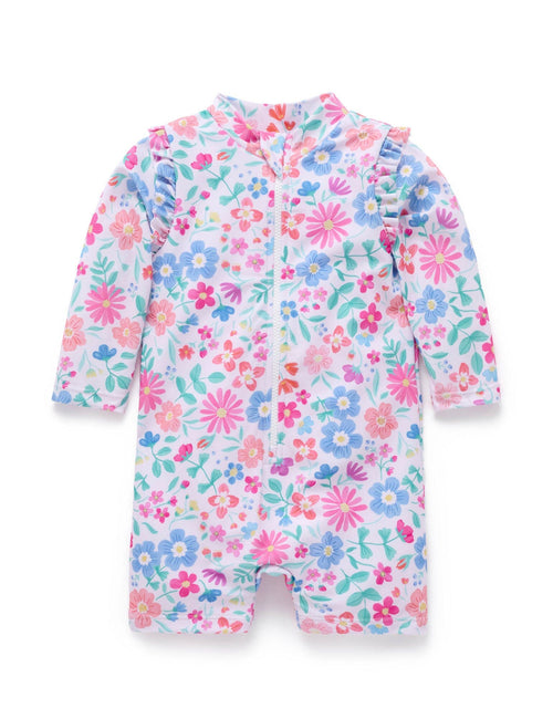 Purebaby - Printed Long Sleeve Rashie | Summer Wildflower