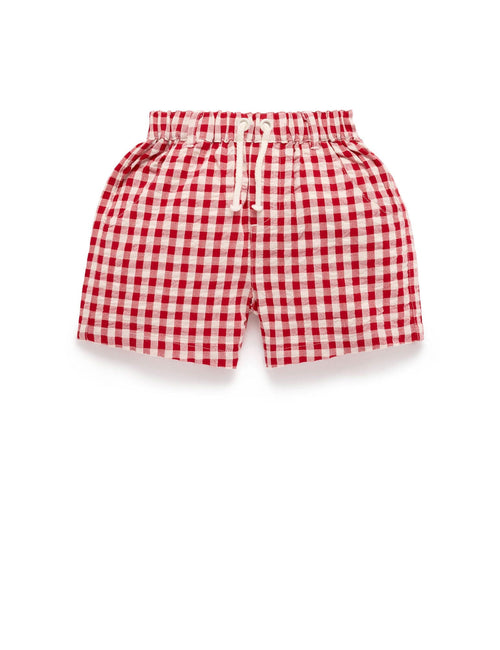 Purebaby - Festive Gingham Shorts