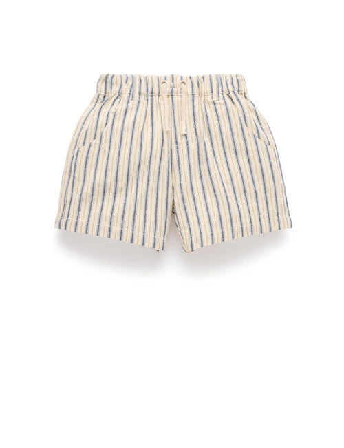 Purebaby - Pull On Striped Short | Ticking Stripe