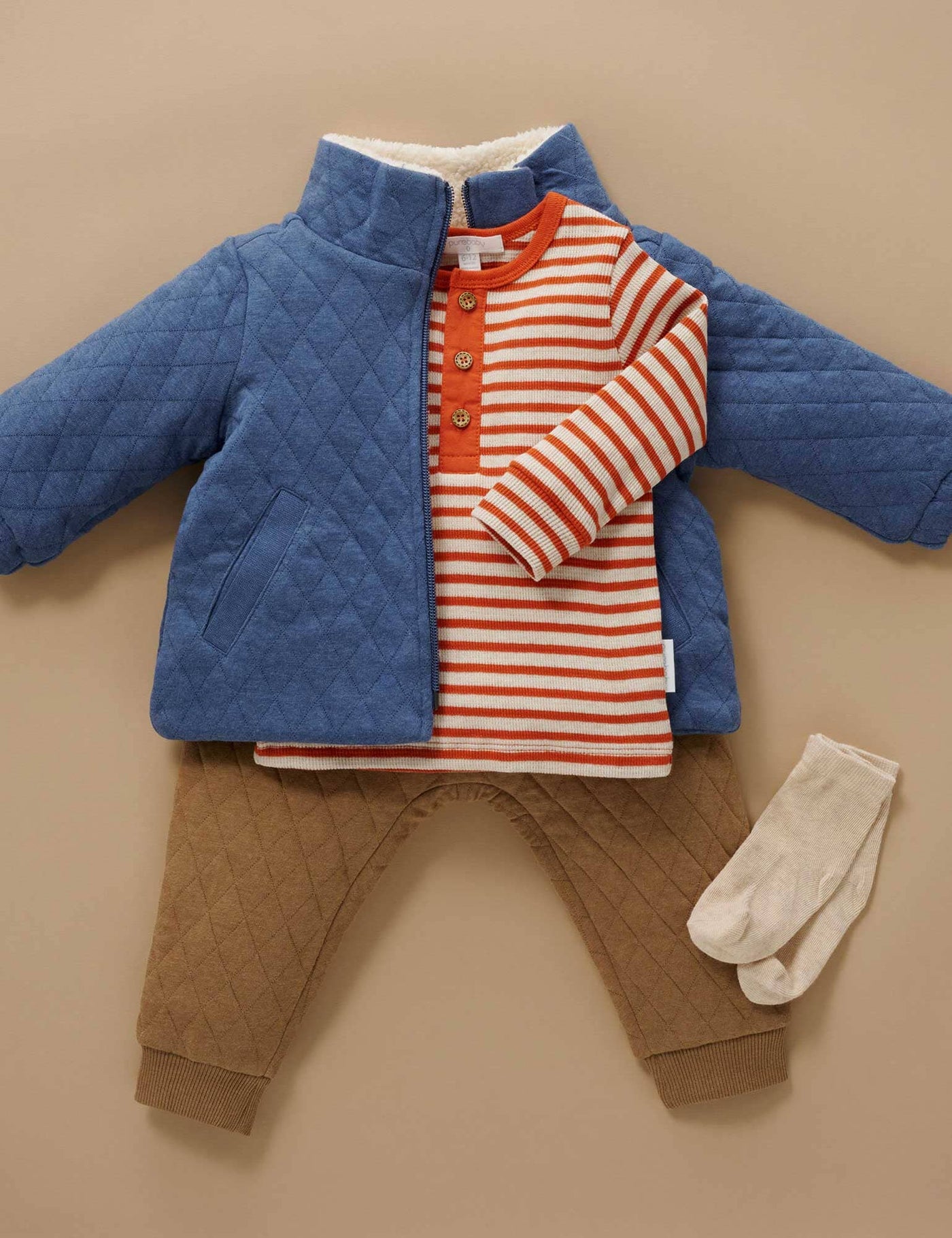 Purebaby - Quilted Jacket | Storm Melange Jacket Purebaby 