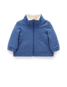 Purebaby - Quilted Jacket | Storm Melange