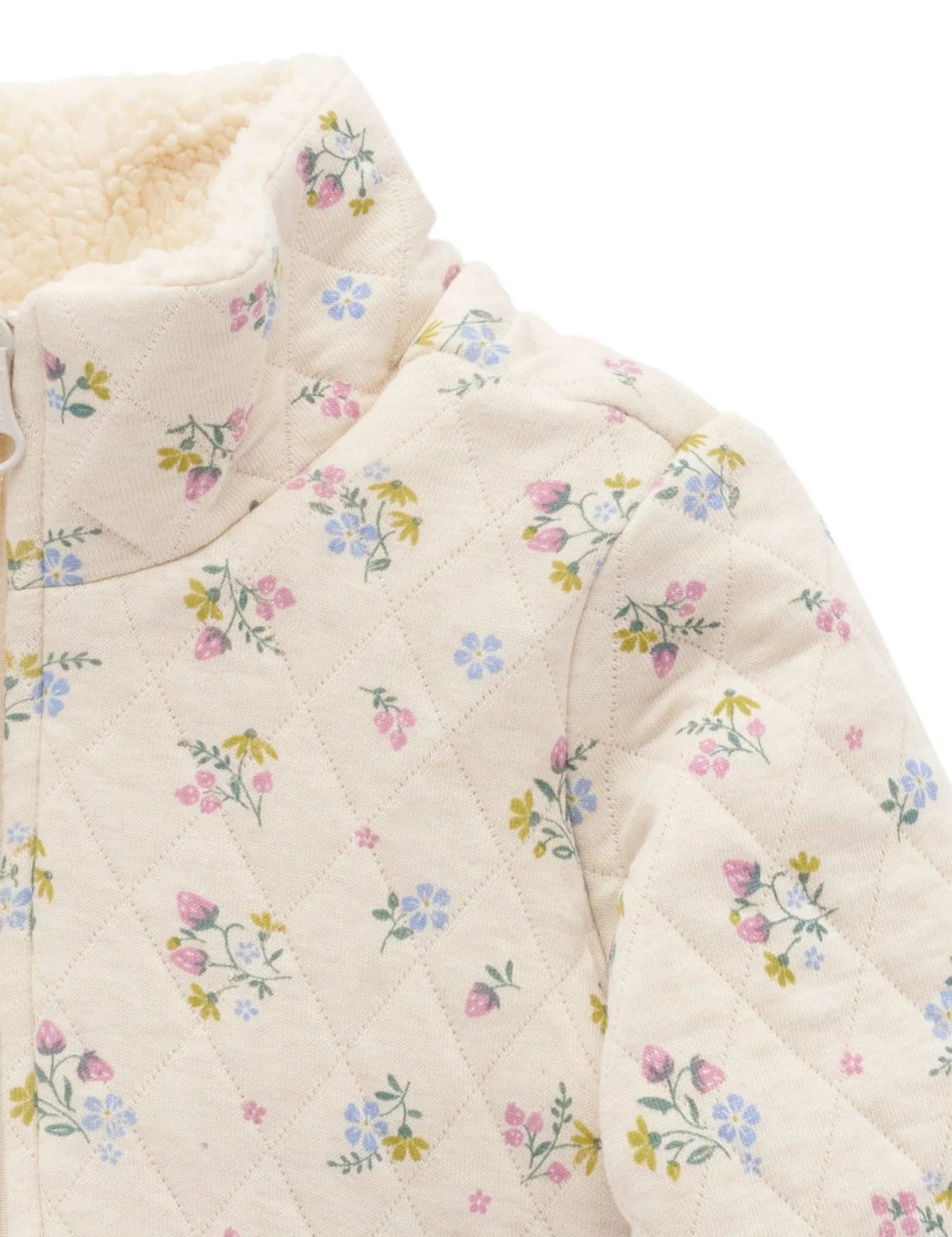 Purebaby - Quilted Jacket | Wheat Strawberry Blossom Jacket Purebaby 