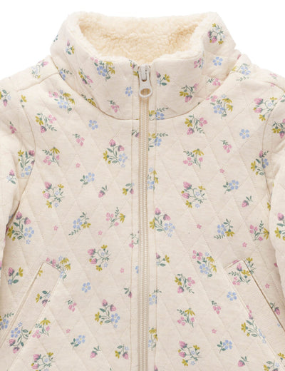 Purebaby - Quilted Jacket | Wheat Strawberry Blossom Jacket Purebaby 