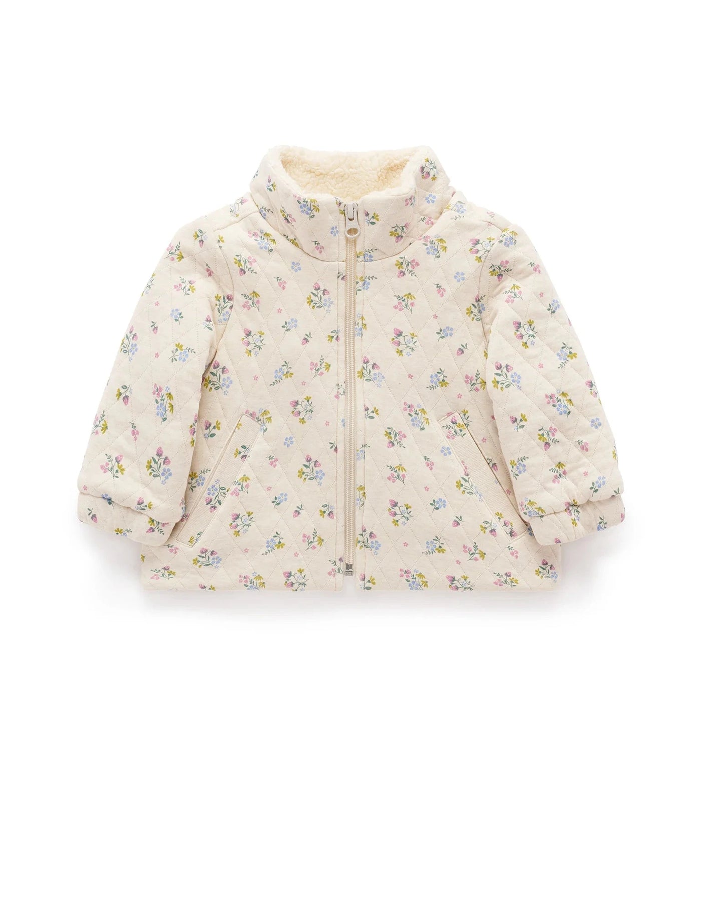 Purebaby - Quilted Jacket | Wheat Strawberry Blossom Jacket Purebaby 