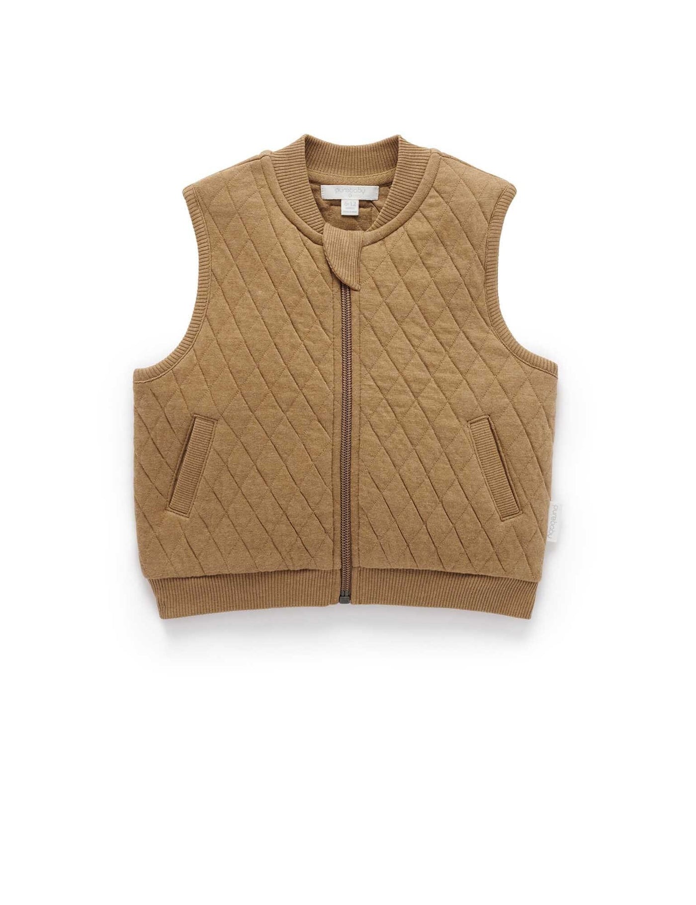 Purebaby - Quilted Vest | Barn Melange Vest Purebaby 