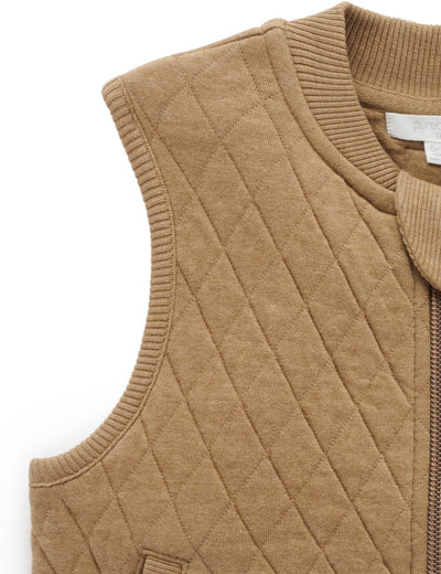 Purebaby - Quilted Vest | Barn Melange Vest Purebaby 