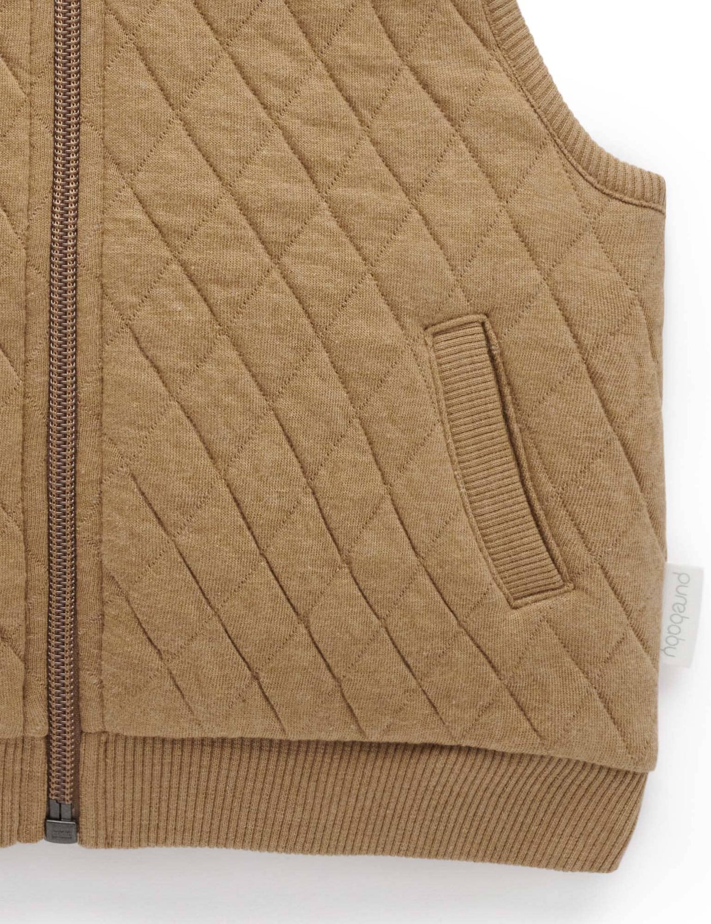 Purebaby - Quilted Vest | Barn Melange Vest Purebaby 