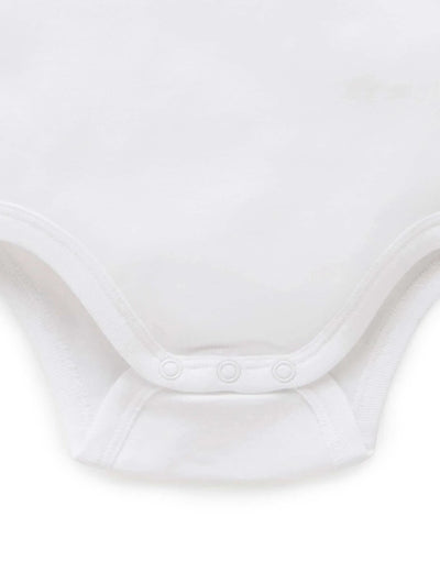 Purebaby - Rib Bodysuit 2 Pack - White Bodysuit Purebaby 